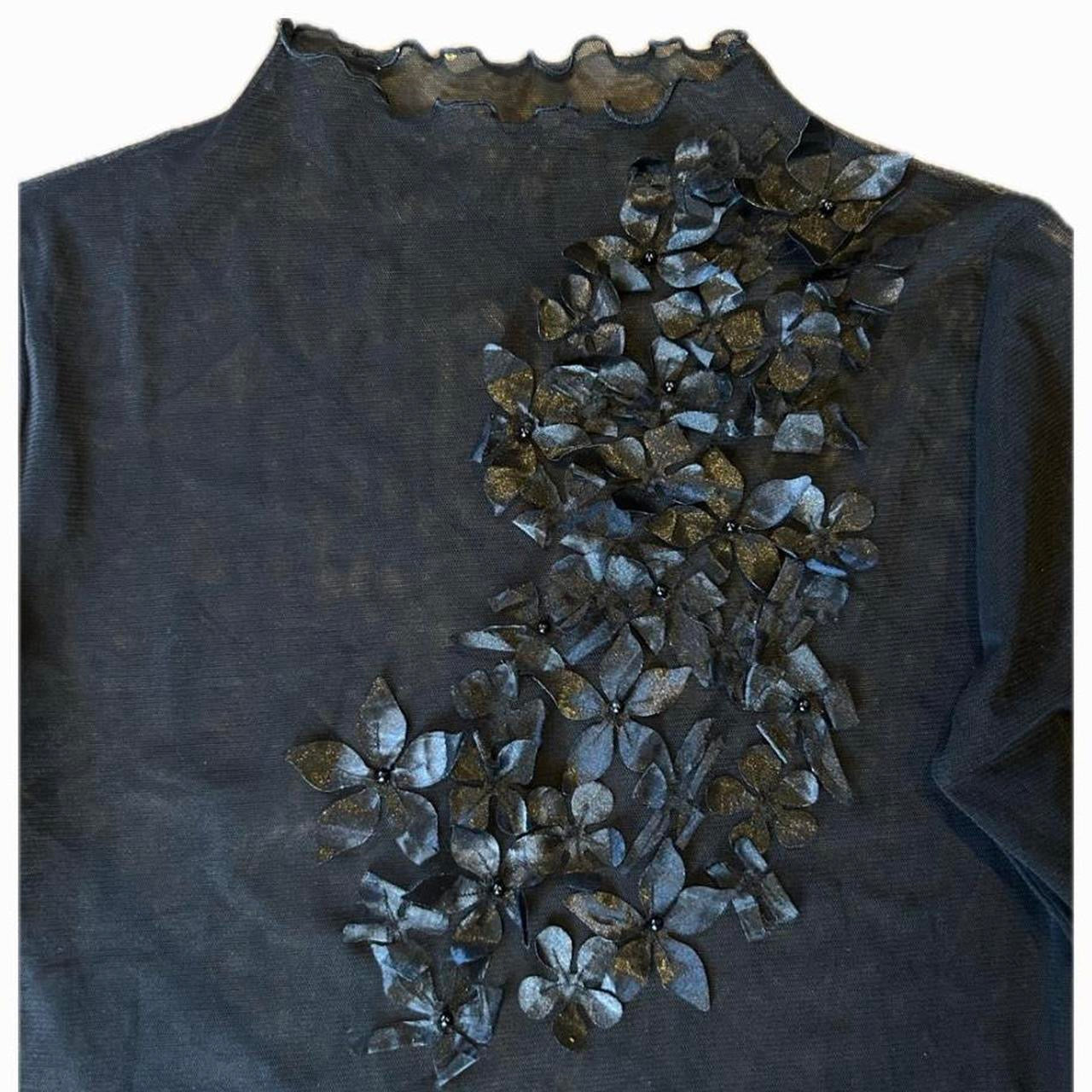 Floral mesh top
