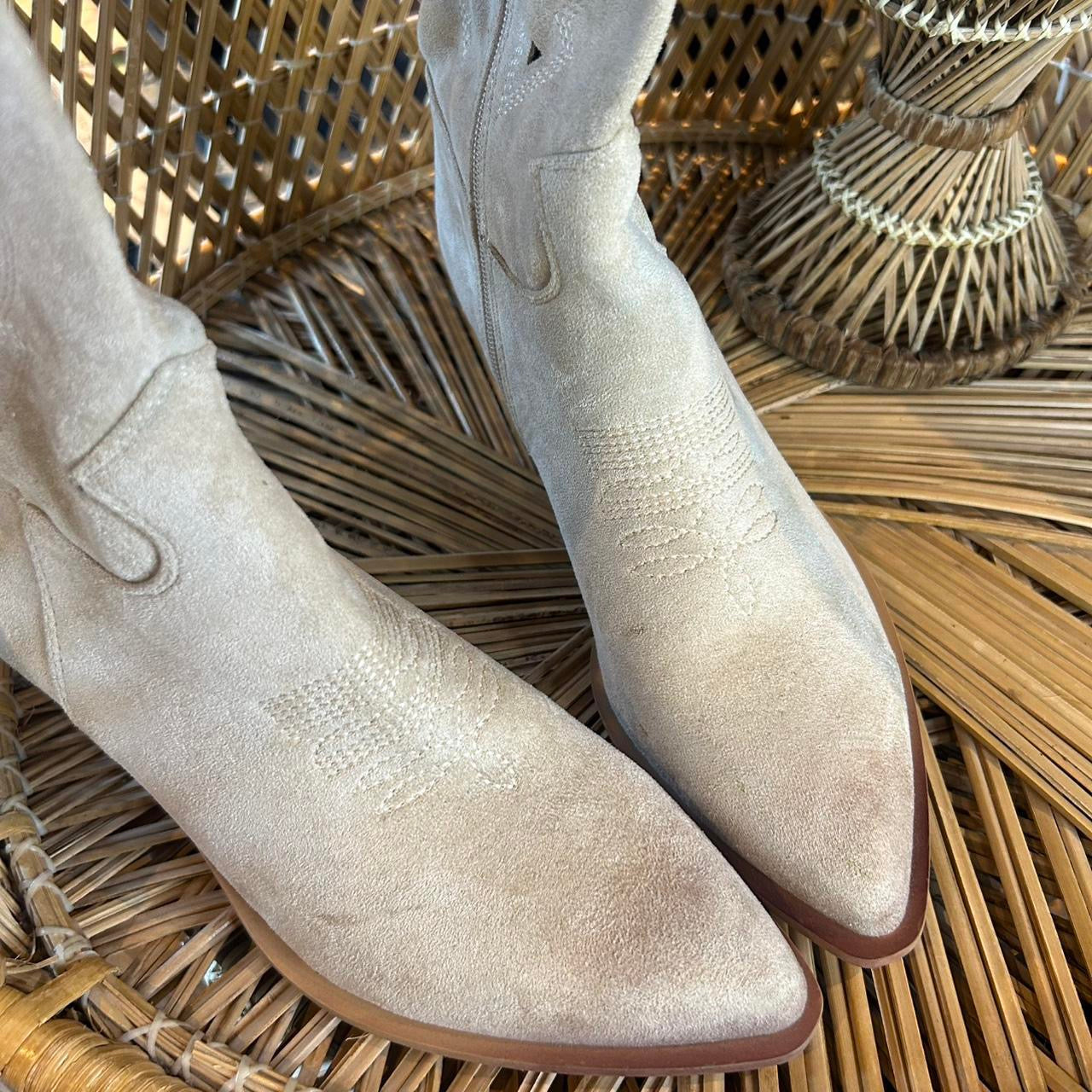Cream Cowboy Boots