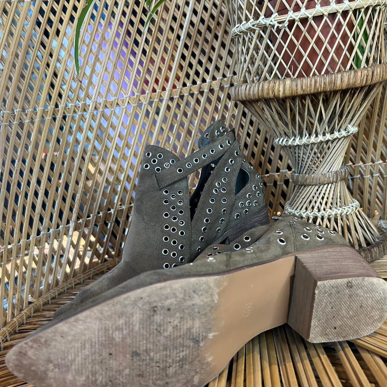 Suede Western Boots