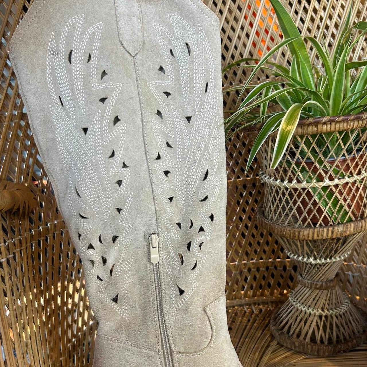 Cream Cowboy Boots