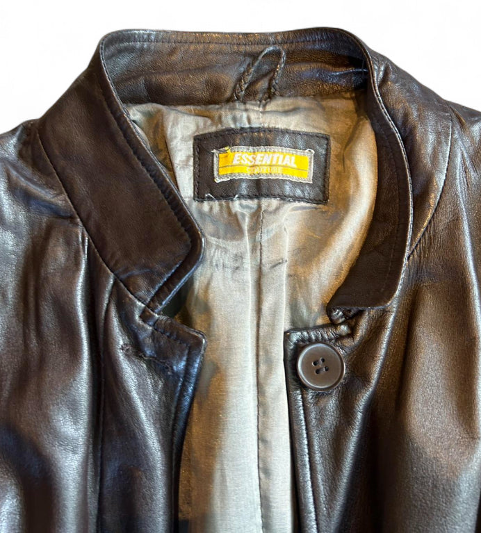 Brown Leather Coat