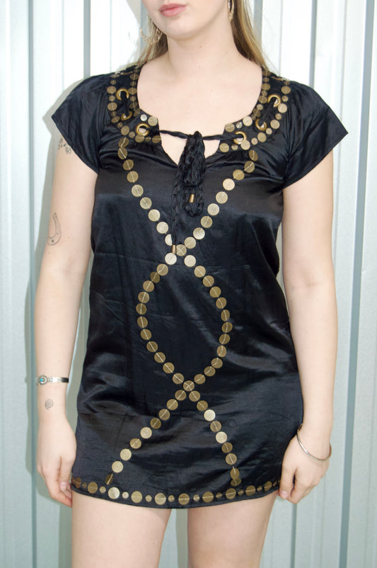 Y2K embellished mini dress