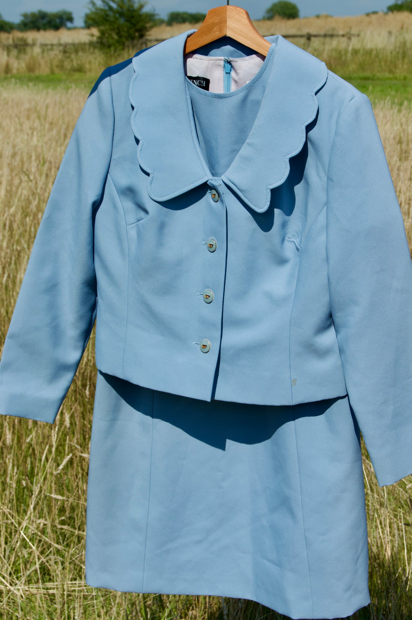 Vintage 1960s Peggy French Couture Two-Piece Dress & Jacket Set