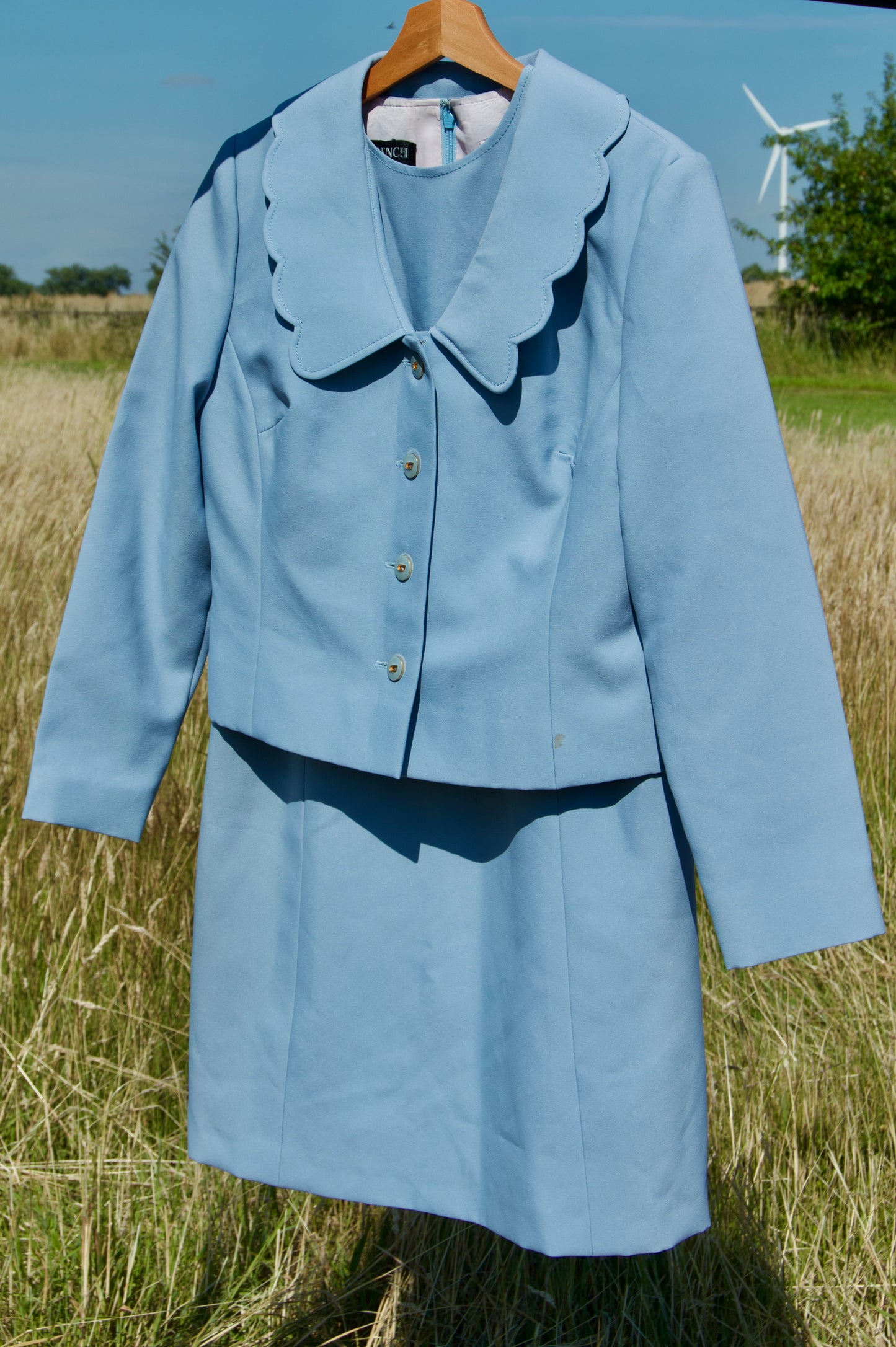 Vintage 1960s Peggy French Couture Two-Piece Dress & Jacket Set