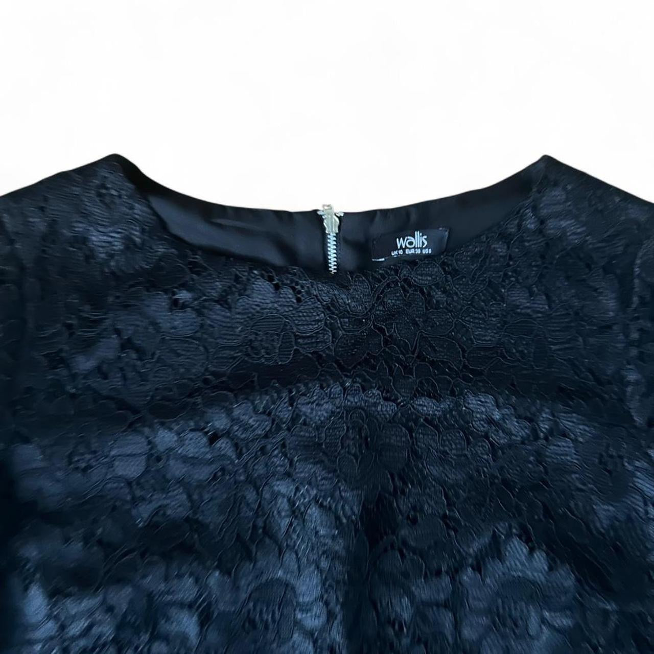 Lace black mini dress