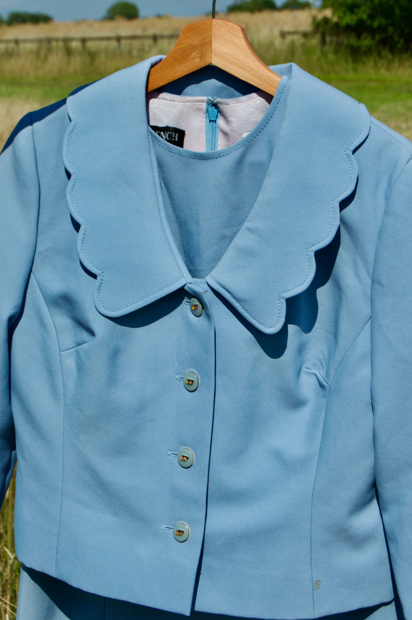 Vintage 1960s Peggy French Couture Two-Piece Dress & Jacket Set