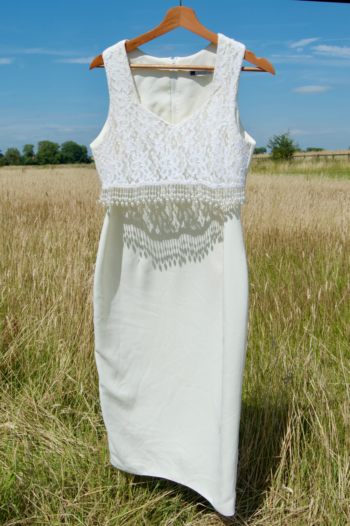 Pearl embellished cocktail dress