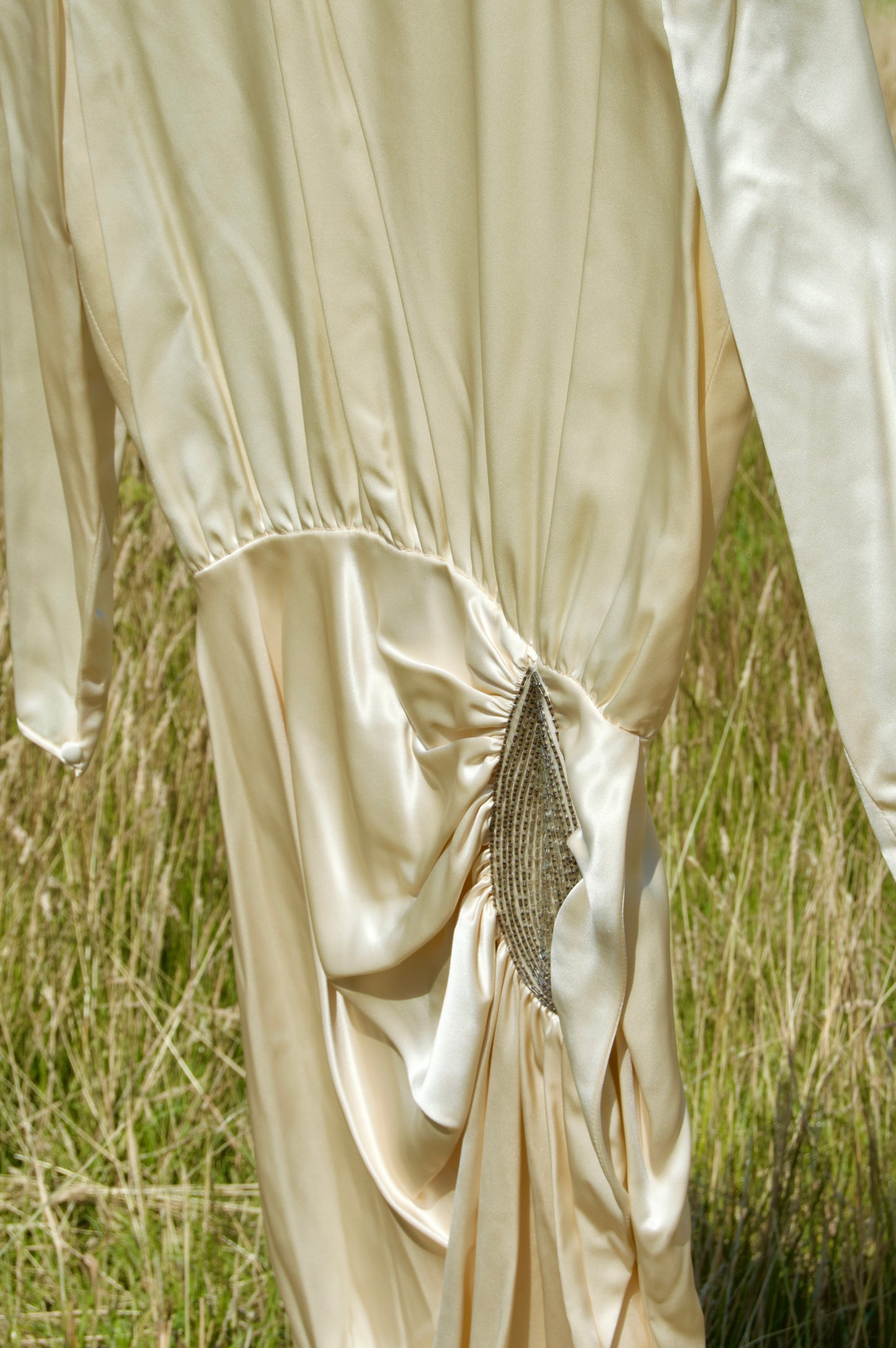 Embellished ivory dress