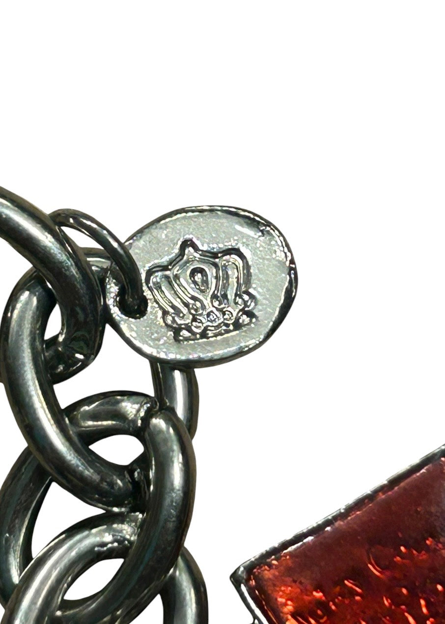 Limited edition Juicy Couture Silvertone Y2K Icon Charm Bracelet
