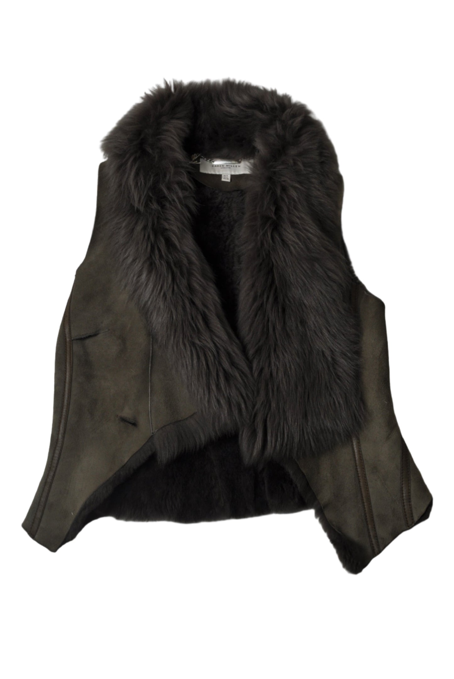 Karen Millen sheepskin waistcoat