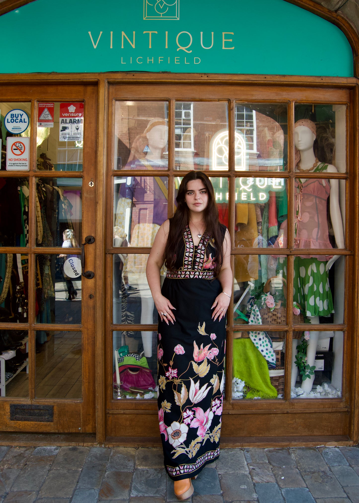 Vintage floral maxi dress