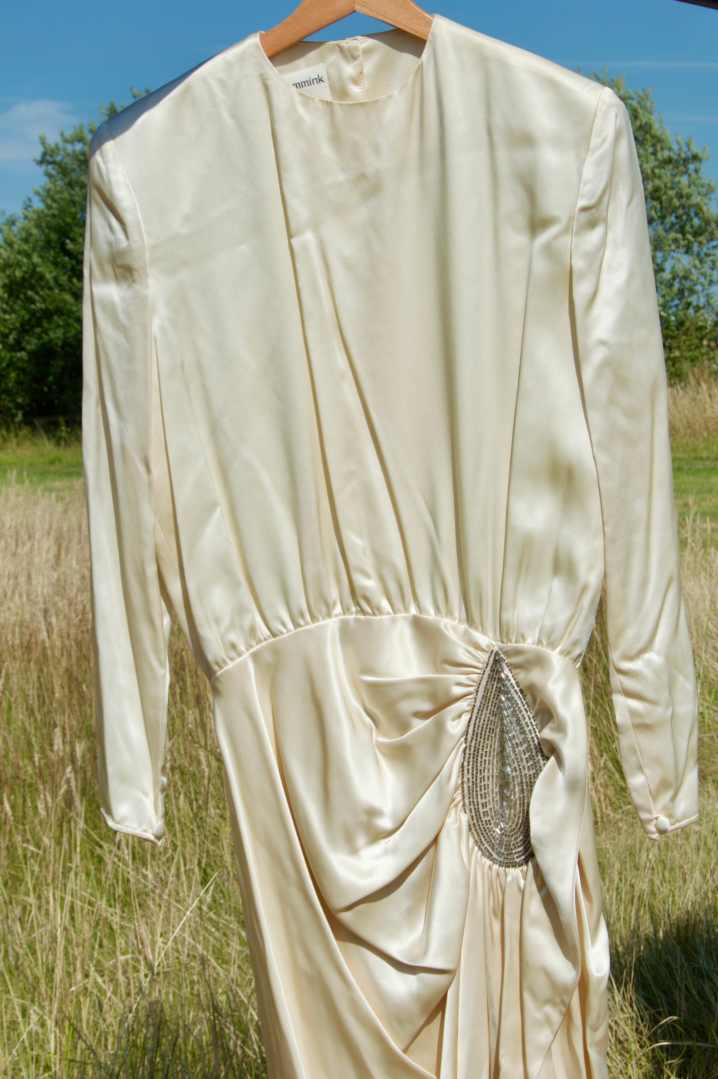 Embellished ivory dress