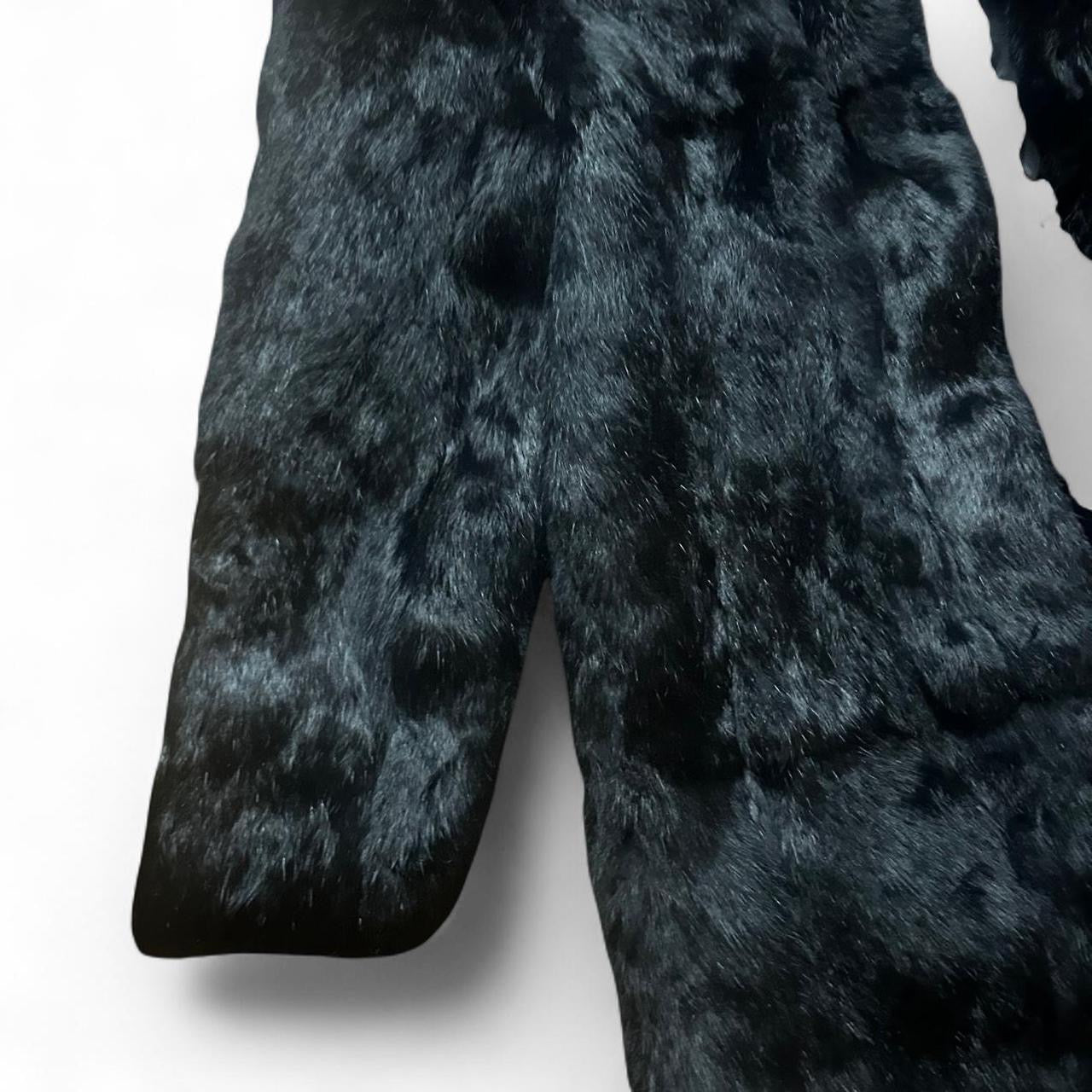 Black fur coat