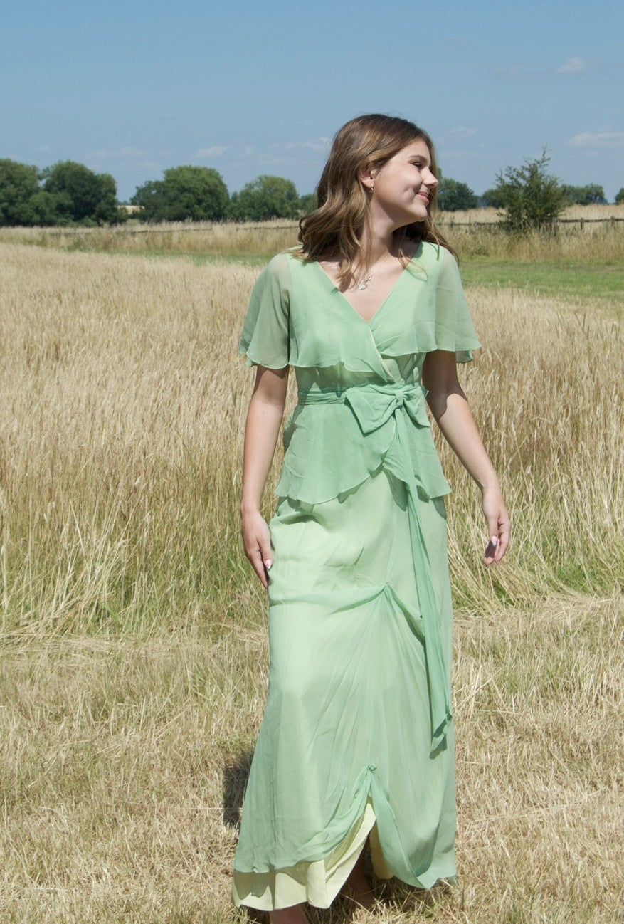 1970’s Vintage mint maxi dress