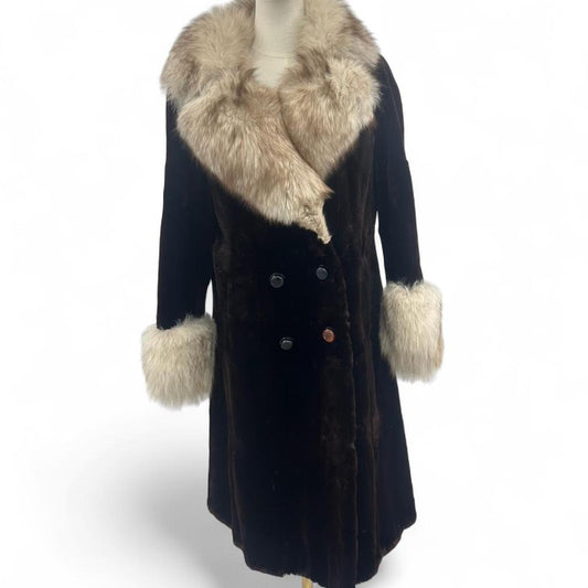 Vintage Silver fox fur penny lane coat