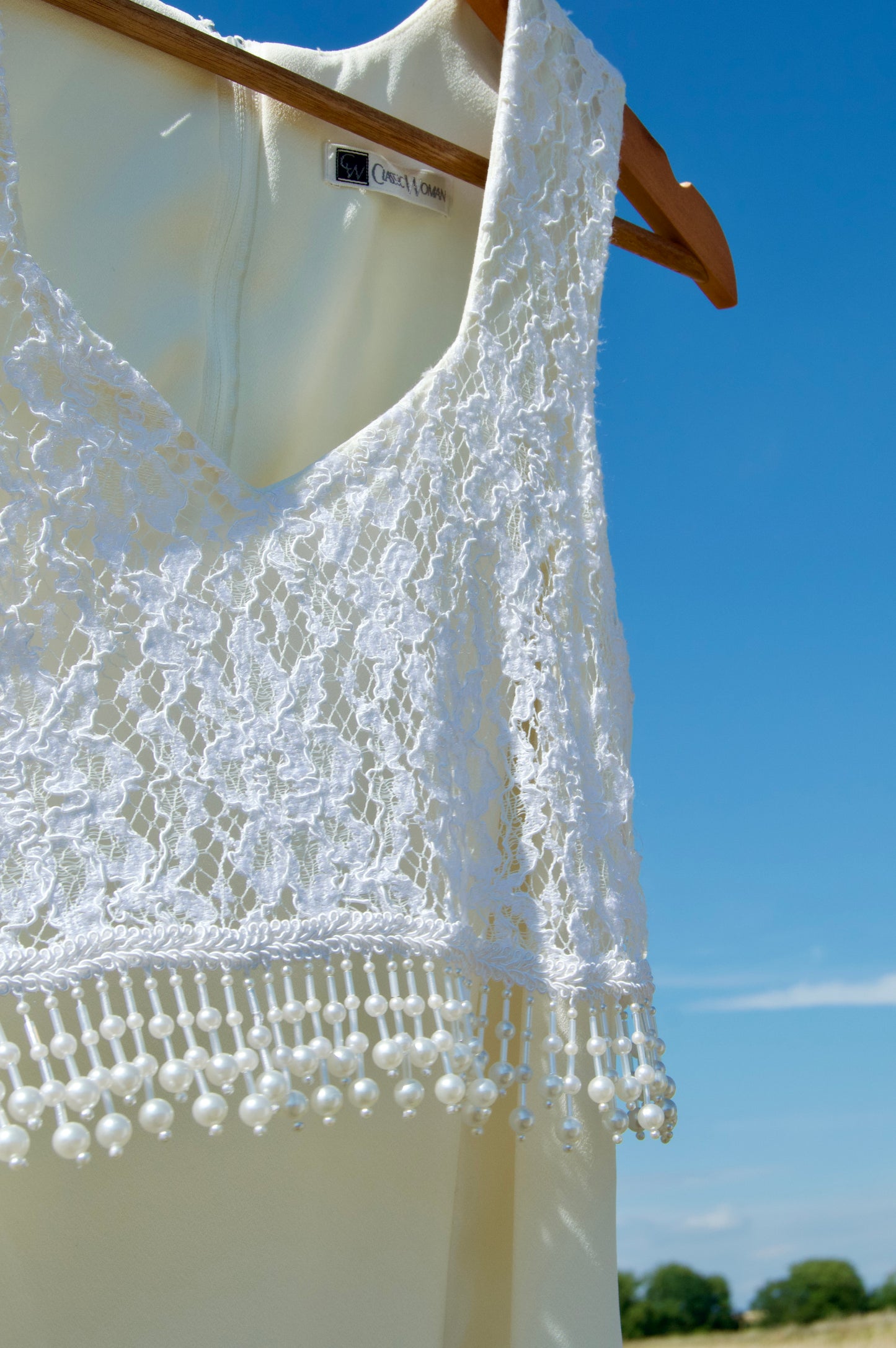 Pearl embellished cocktail dress