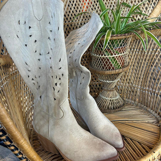 Cream Cowboy Boots