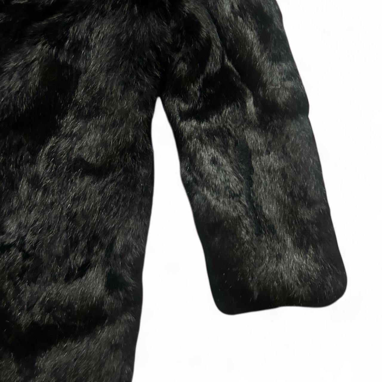 Black fur coat