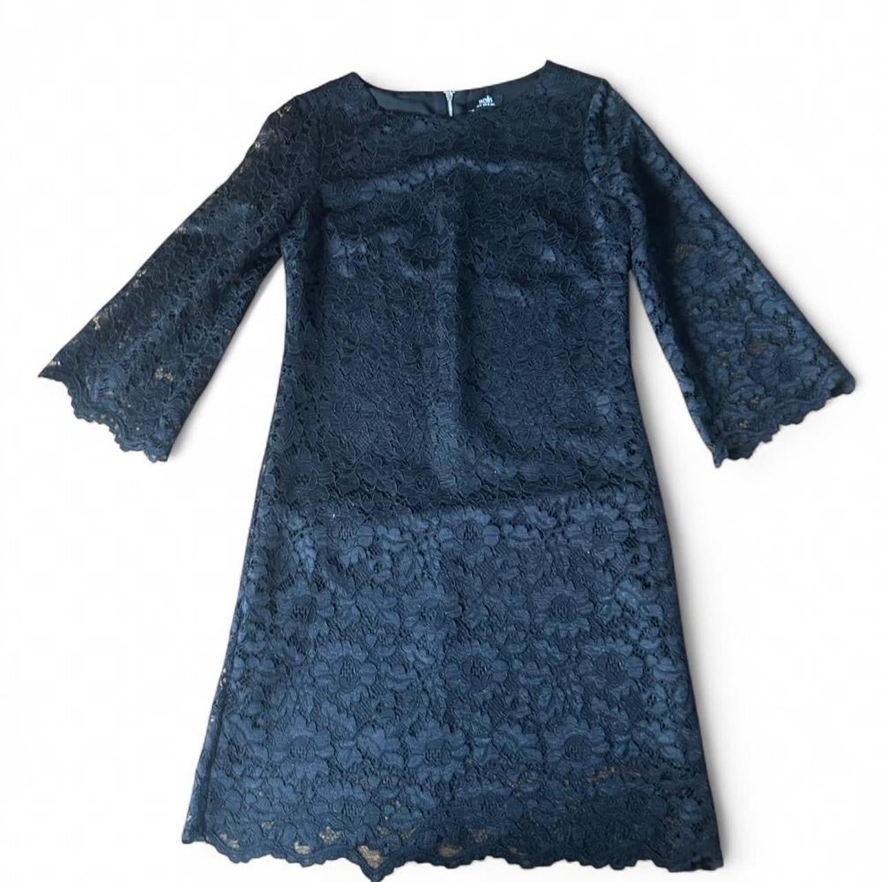 Lace black mini dress