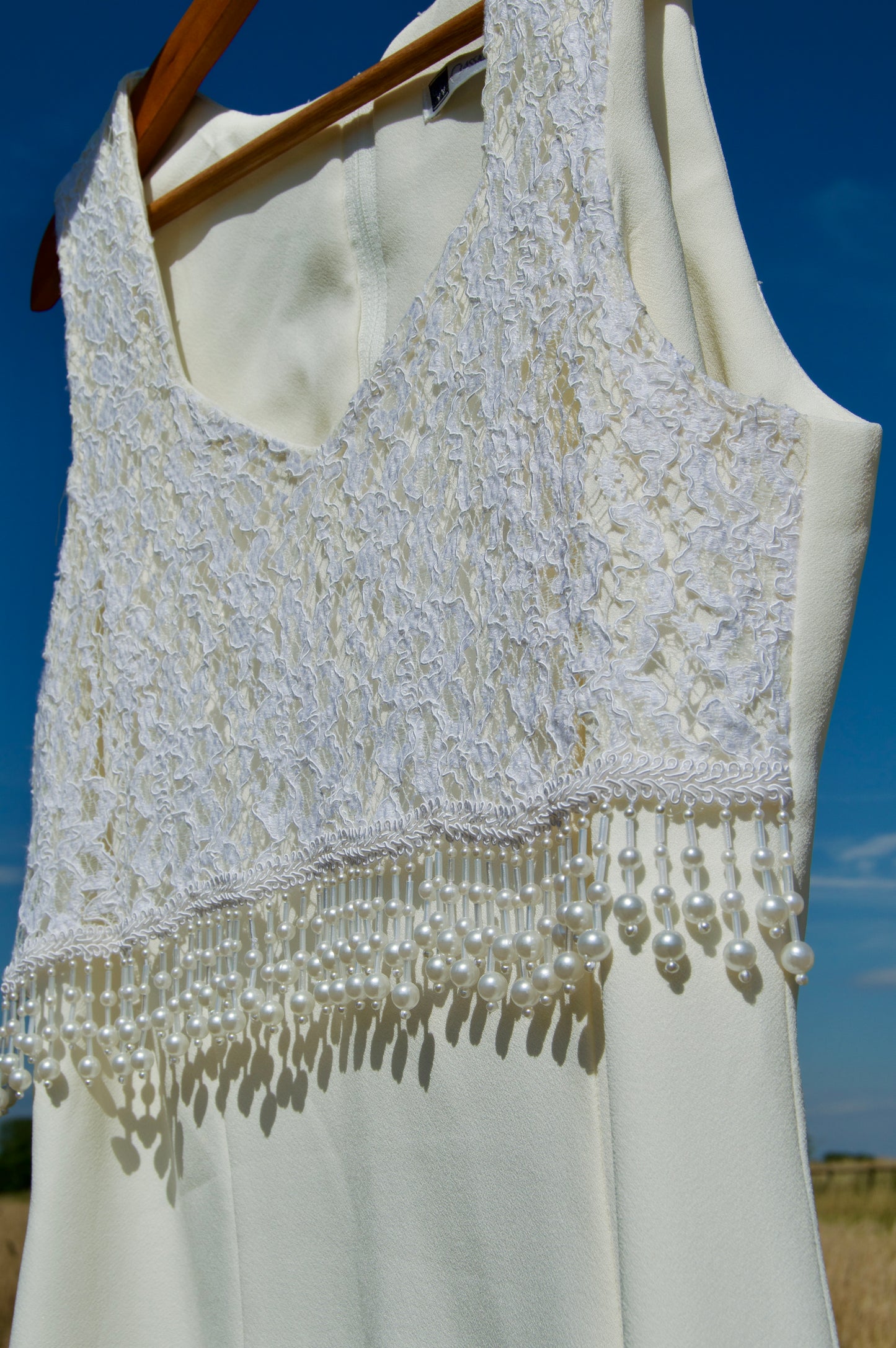Pearl embellished cocktail dress
