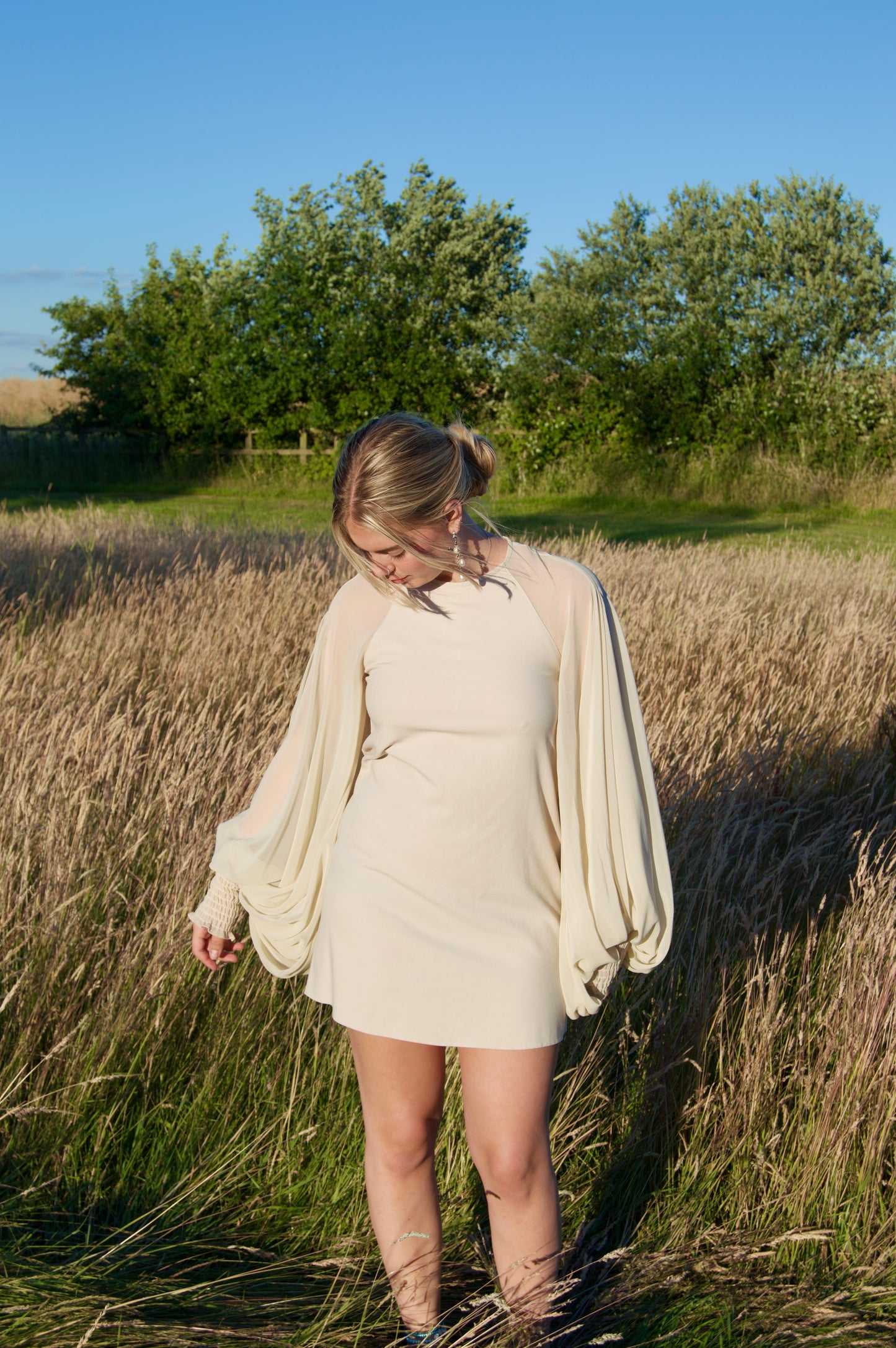 90’s bell sleeve mini dress