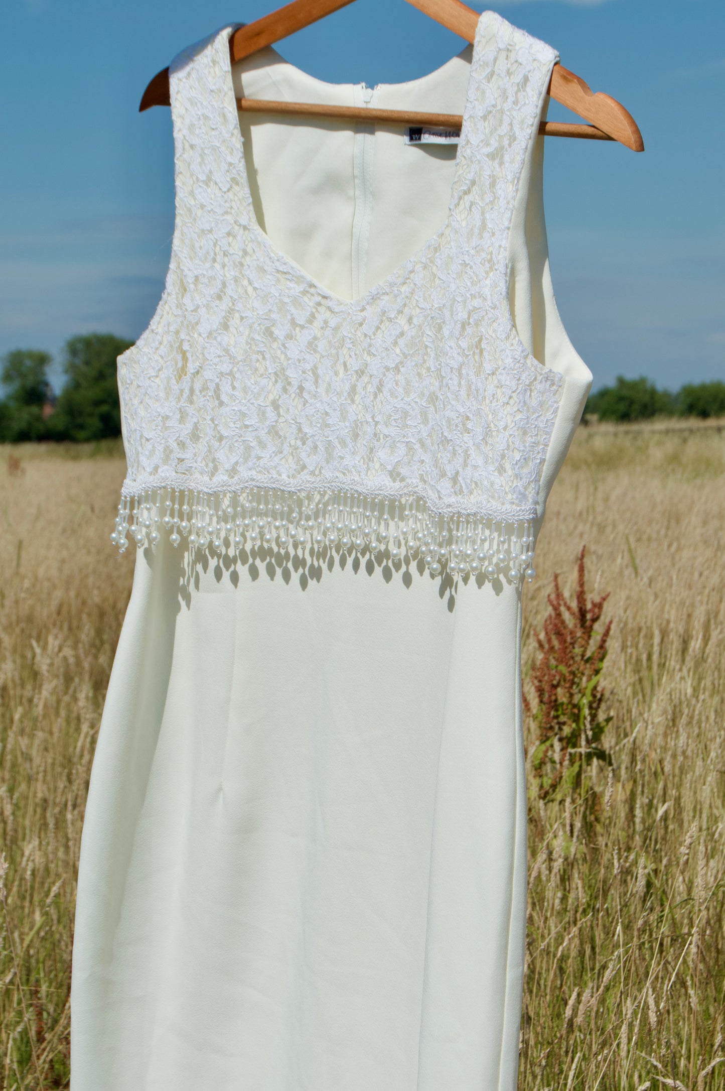 Pearl embellished cocktail dress