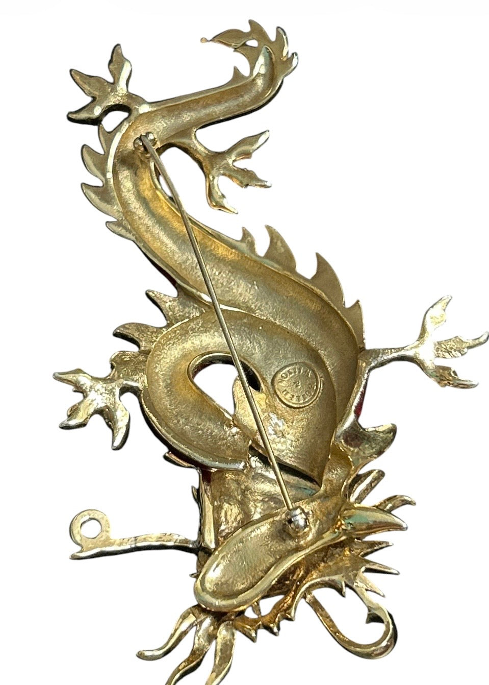 Vintage Butler & Wilson Ornate Crystal Chinese Dragon Brooch