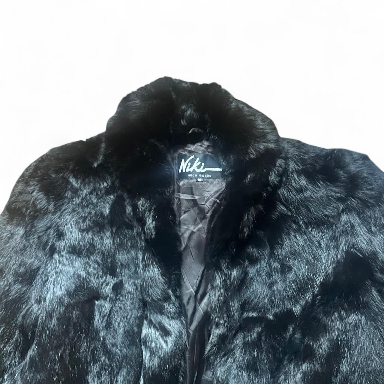 Black fur coat