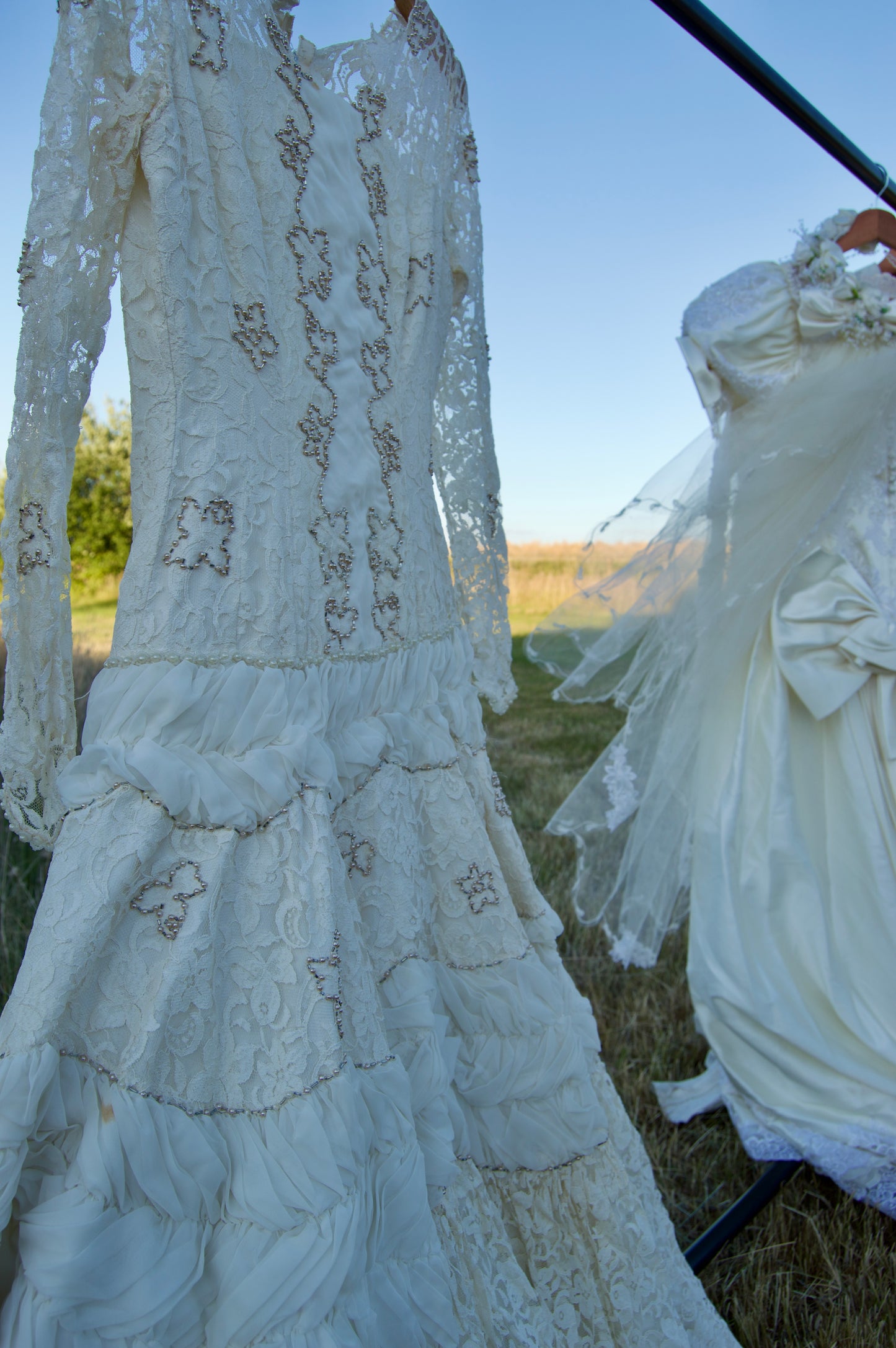 handmade vintage wedding dress