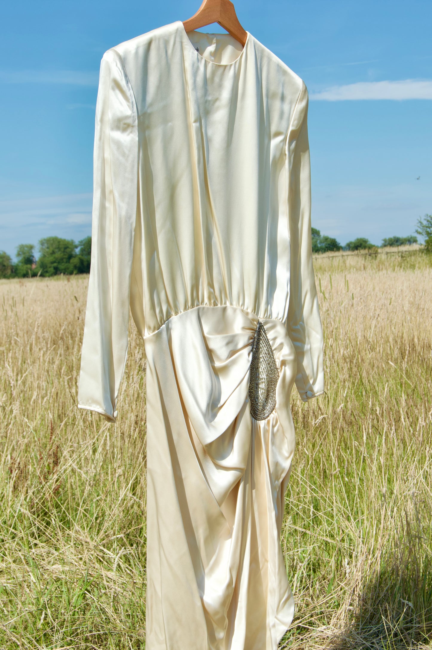 Embellished ivory dress