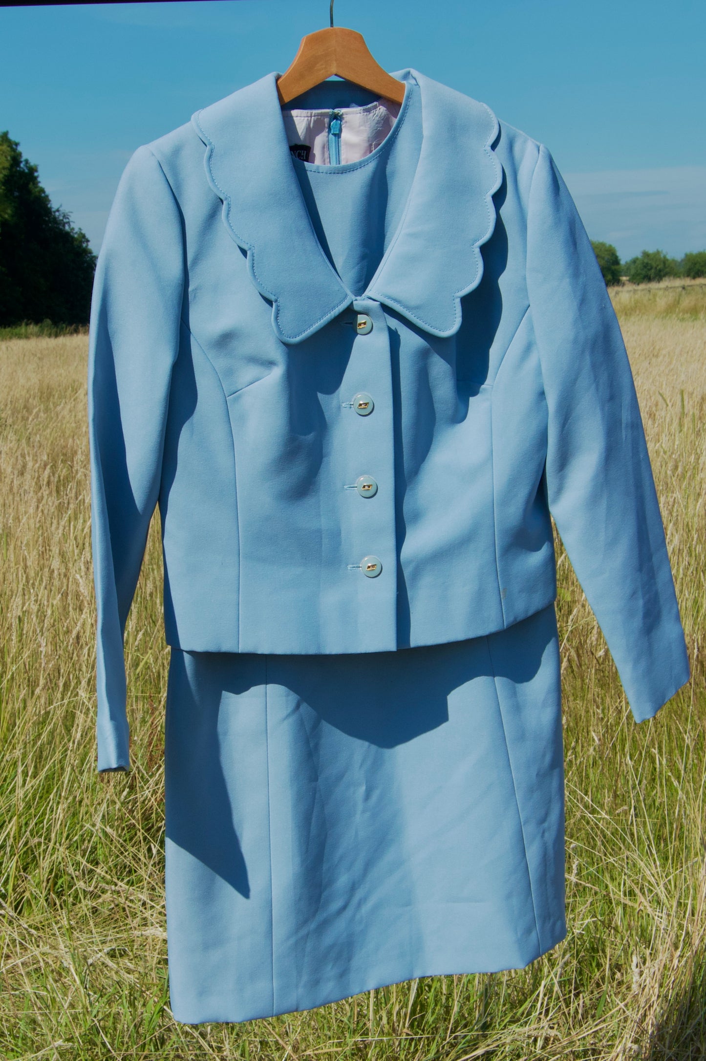 Vintage 1960s Peggy French Couture Two-Piece Dress & Jacket Set
