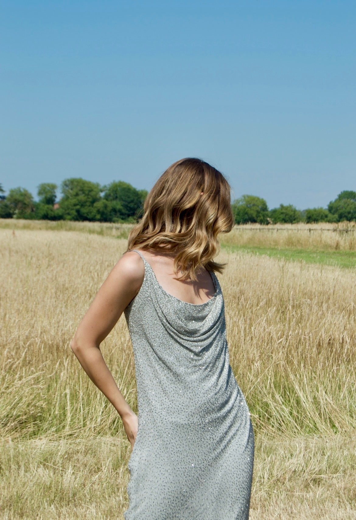 Vintage beaded maxi dress