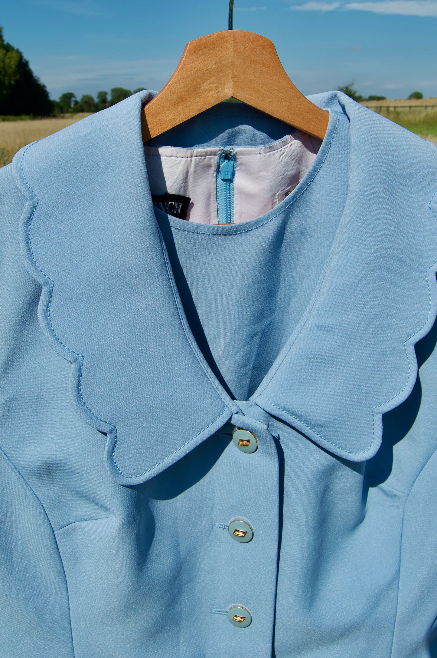 Vintage 1960s Peggy French Couture Two-Piece Dress & Jacket Set