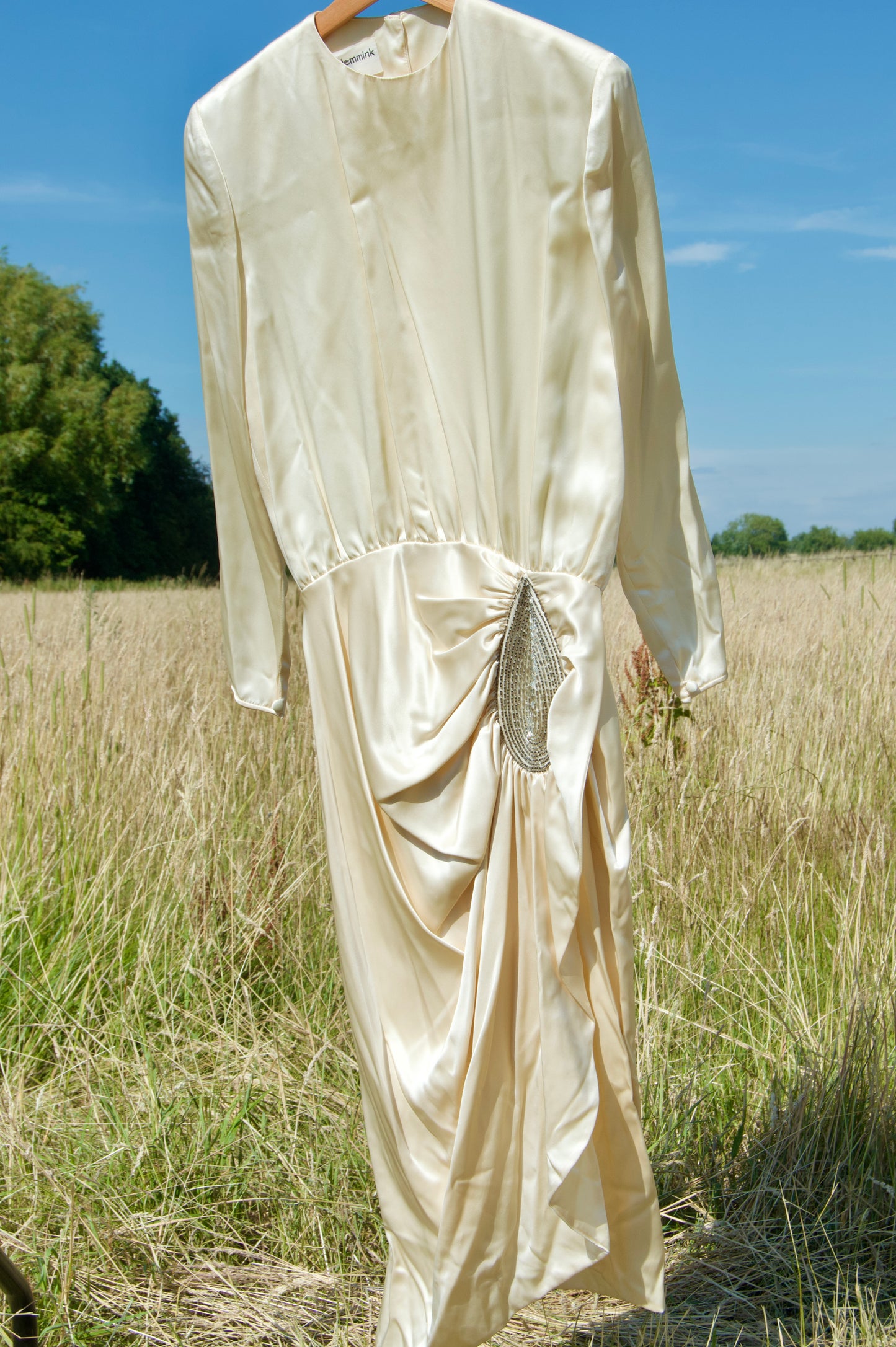 Embellished ivory dress