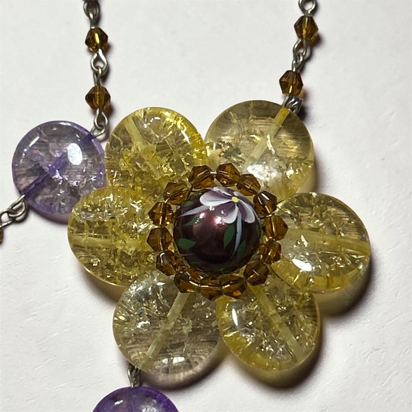 Vintage Butler & Wilson Long Beaded Floral Necklace