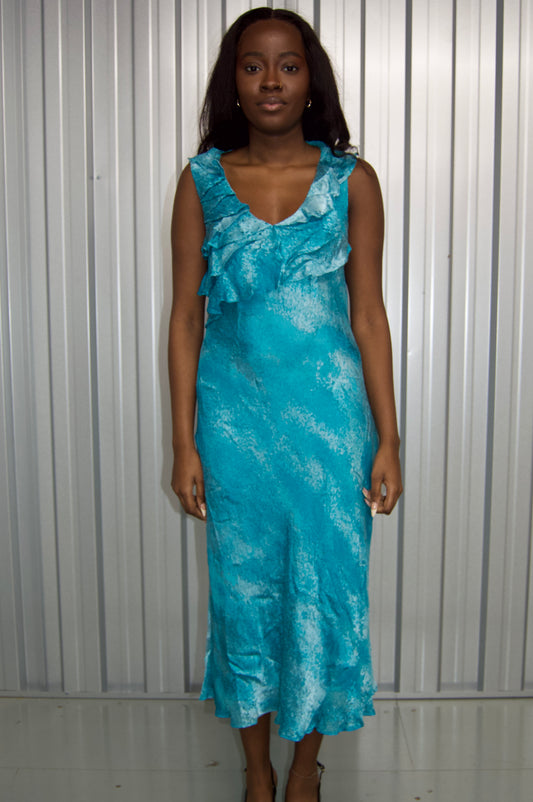 Vintage blue midi dress