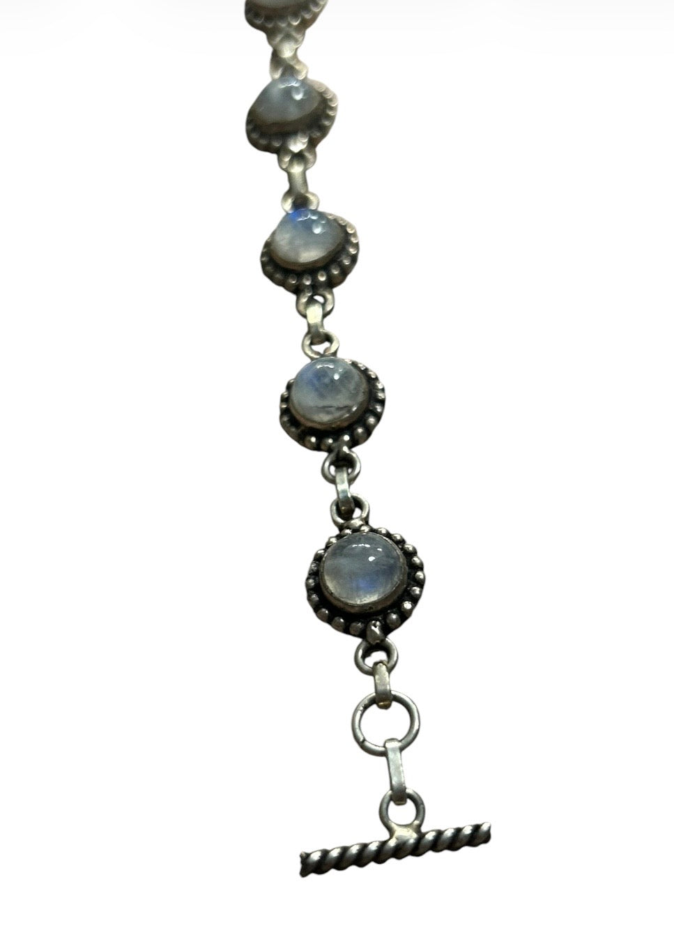 Vintage 925 silver and moonstone bracelet