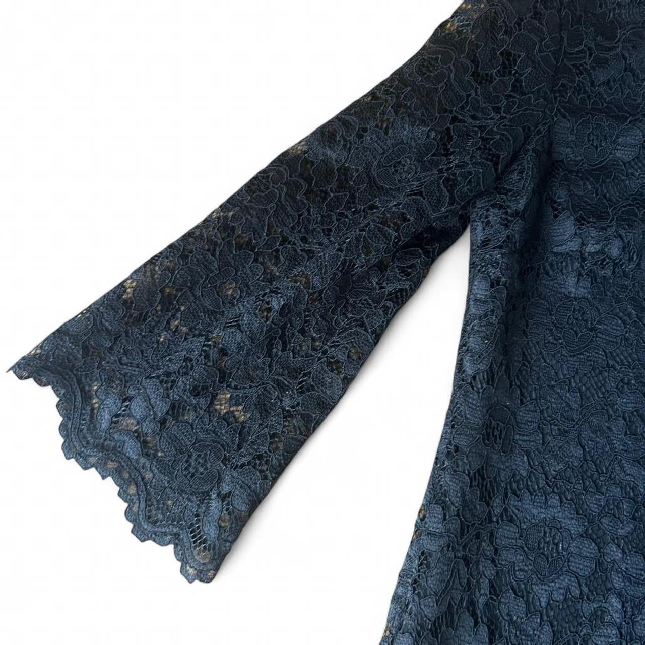 Lace black mini dress