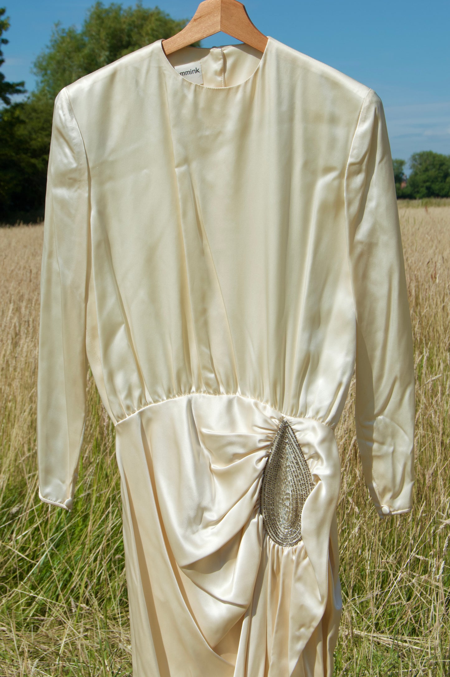 Embellished ivory dress